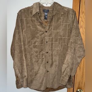 Retro Brown Casual Button Down Shirt